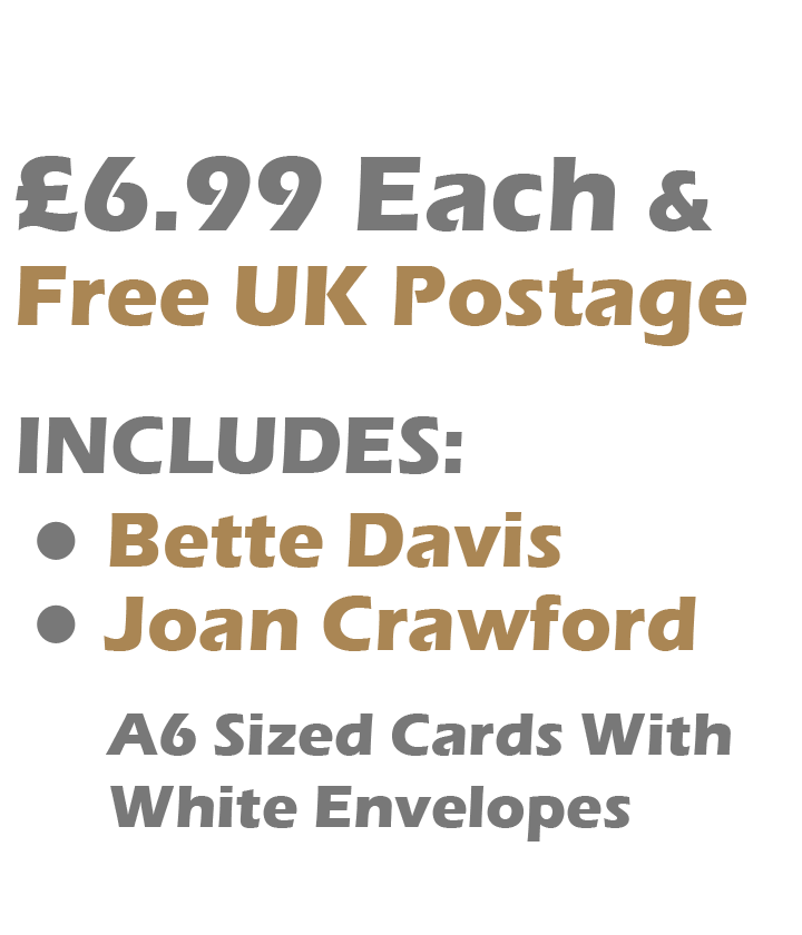 Bette & Joan 2 Card Set £6.99 Includes Bette Davis &Joan Crawford Cards 